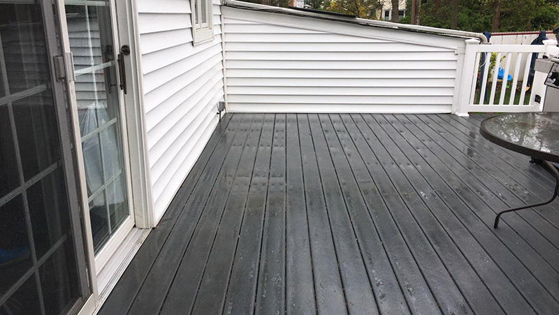 After deck washing