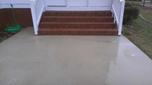 after driveway and stoop